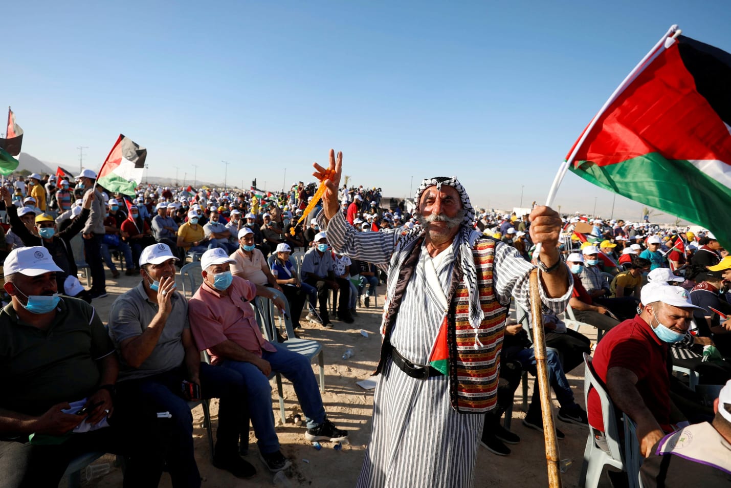 palestinians protest annexation