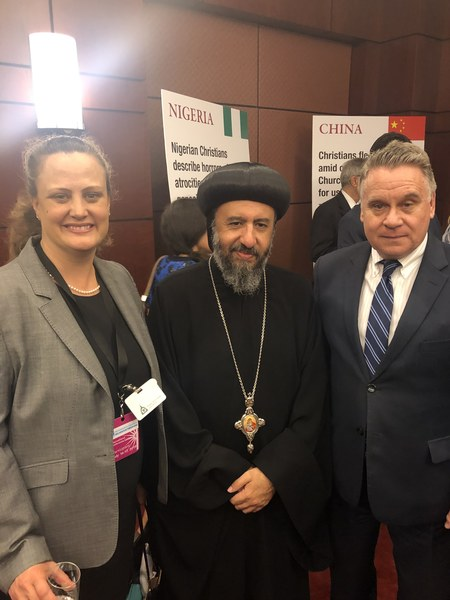 CMEP's executive director with Patriarchs from the Holy Land